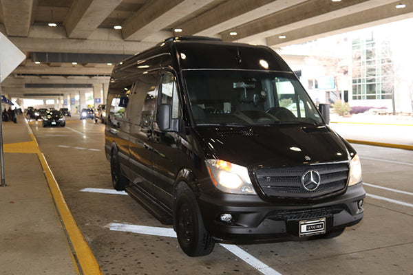black car limo service for AUS airport transfer luxury sprinter van