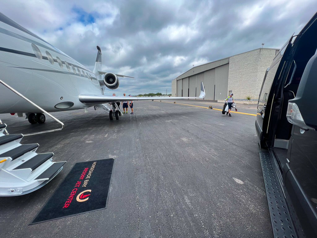 luxury sprinter van in Austin Texas at horseshoe bay resort airport