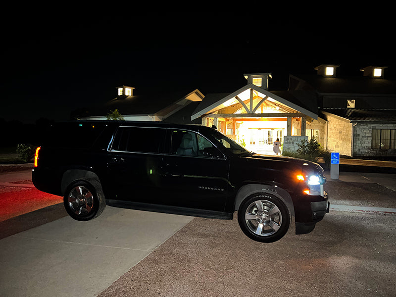 chevy suburban black car service for weddings in Austin, Texas 